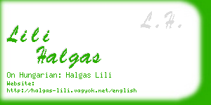 lili halgas business card